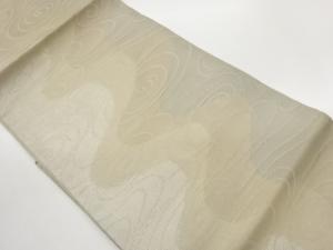 紗 曲線に流水模様織出し名古屋帯